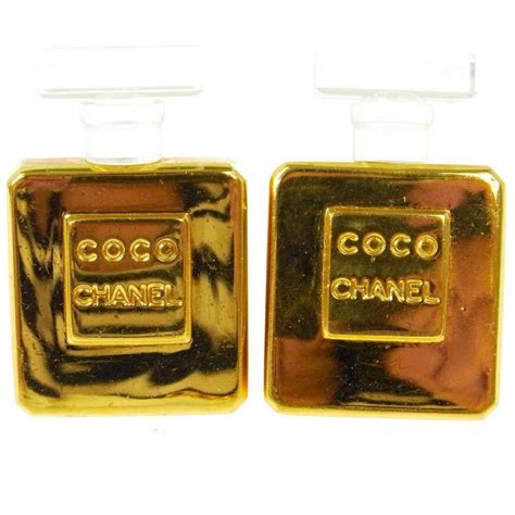 chanel no 5 bottle necklace|chanel number 5 earrings.